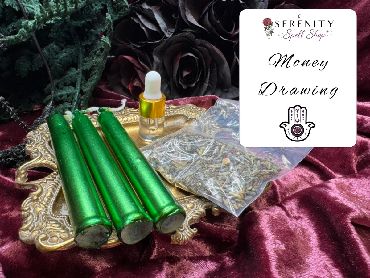 DIY Dressed Candle Spell Kit | Make Your Own Ritual Candles | Chime Candles, Herbs & Oil | Witchcraft Kit | Candle Magic