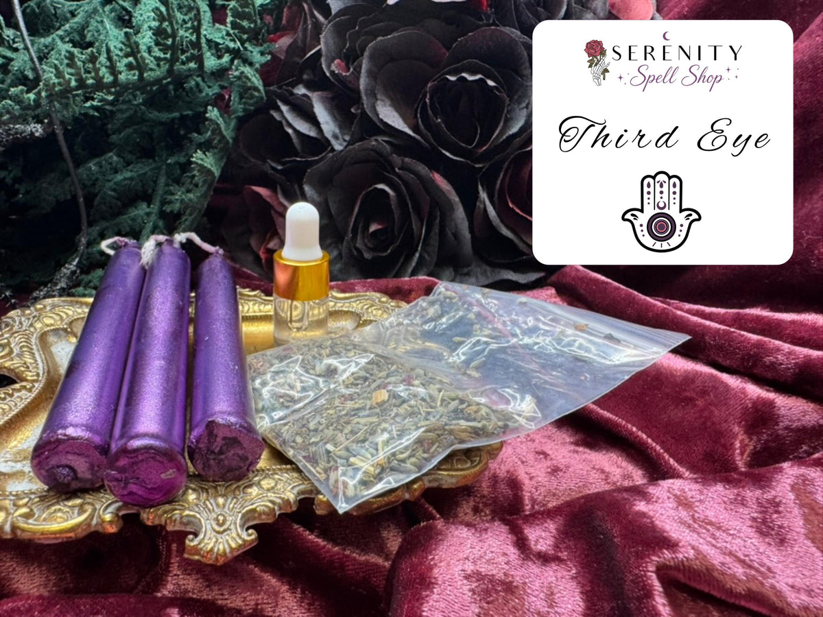 DIY Dressed Candle Spell Kit | Make Your Own Ritual Candles | Chime Candles, Herbs & Oil | Witchcraft Kit | Candle Magic