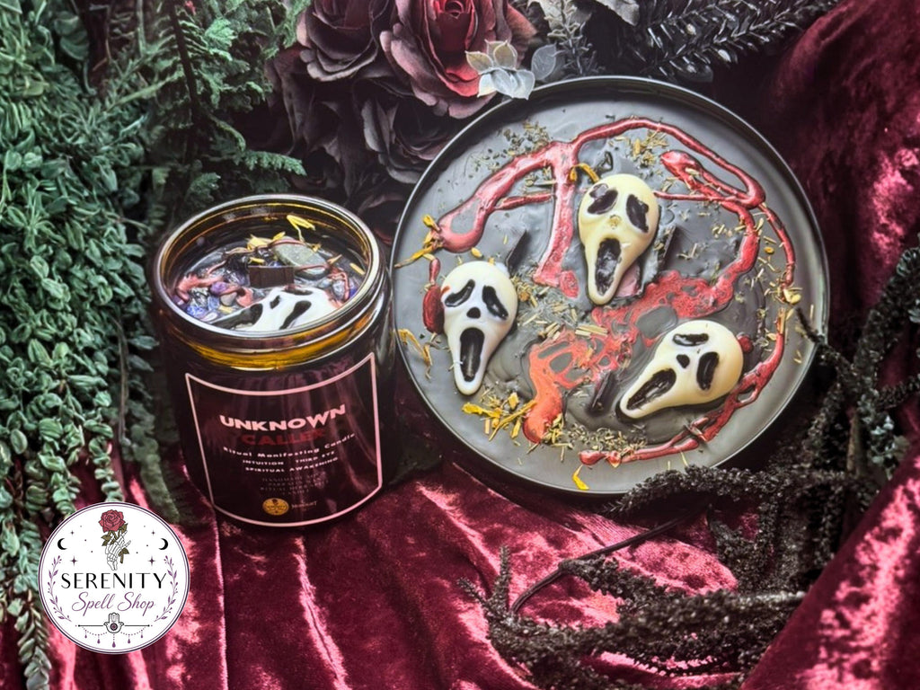 UNKNOWN CALLER Candle | Inspired by SCREAM - Horror Movie Manifestation Candle