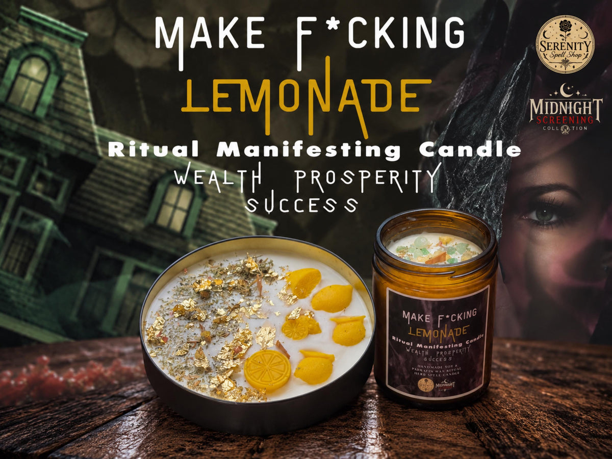 MAKE F*CKING LEMONADE - Fall of the House of Usher Inspired Candle- Halloween Manifesting - Midnight Screening Collection