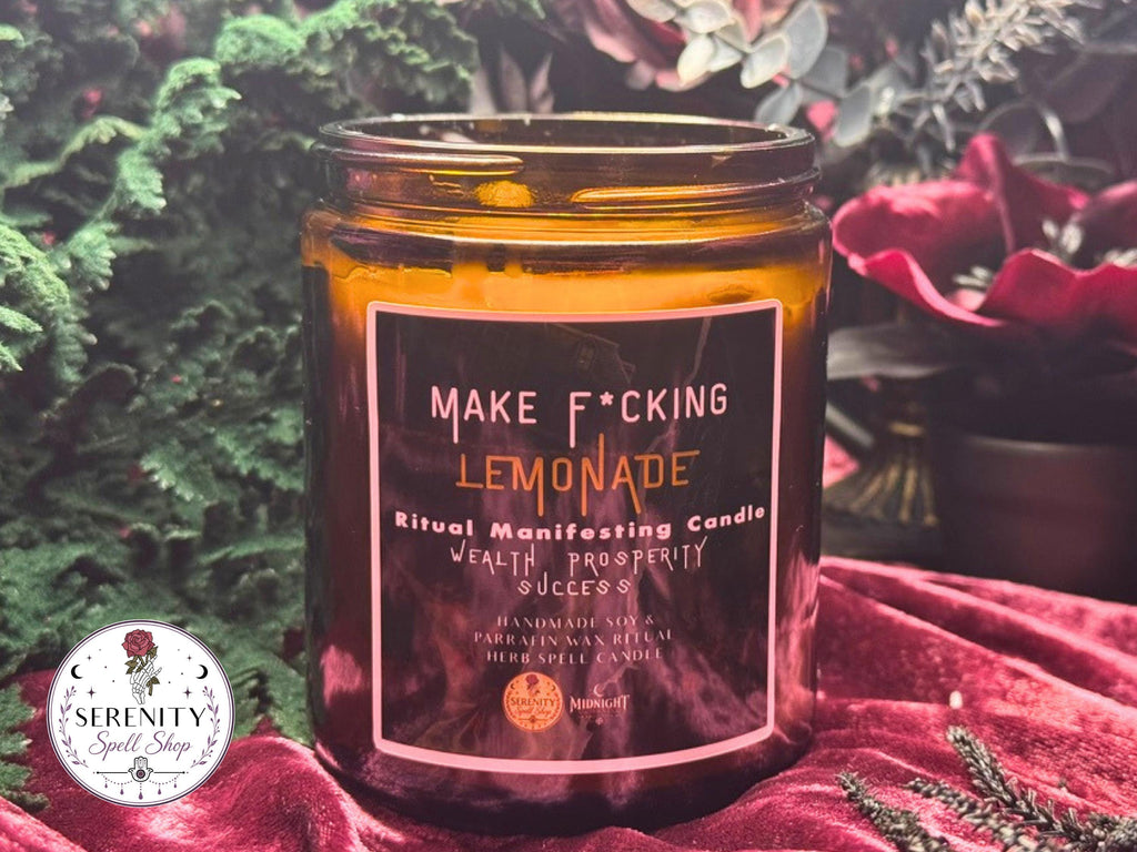 MAKE F*CKING LEMONADE - Fall of the House of Usher Inspired Candle- Halloween Manifesting - Midnight Screening Collection