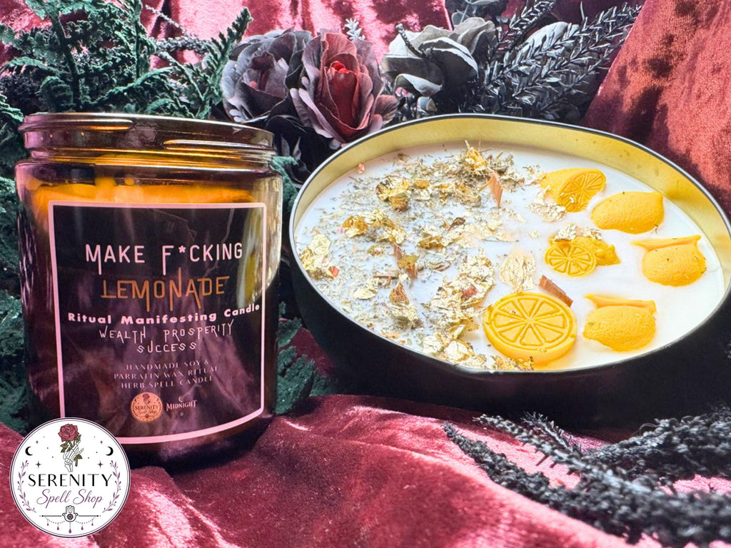 MAKE F*CKING LEMONADE - Fall of the House of Usher Inspired Candle- Halloween Manifesting - Midnight Screening Collection