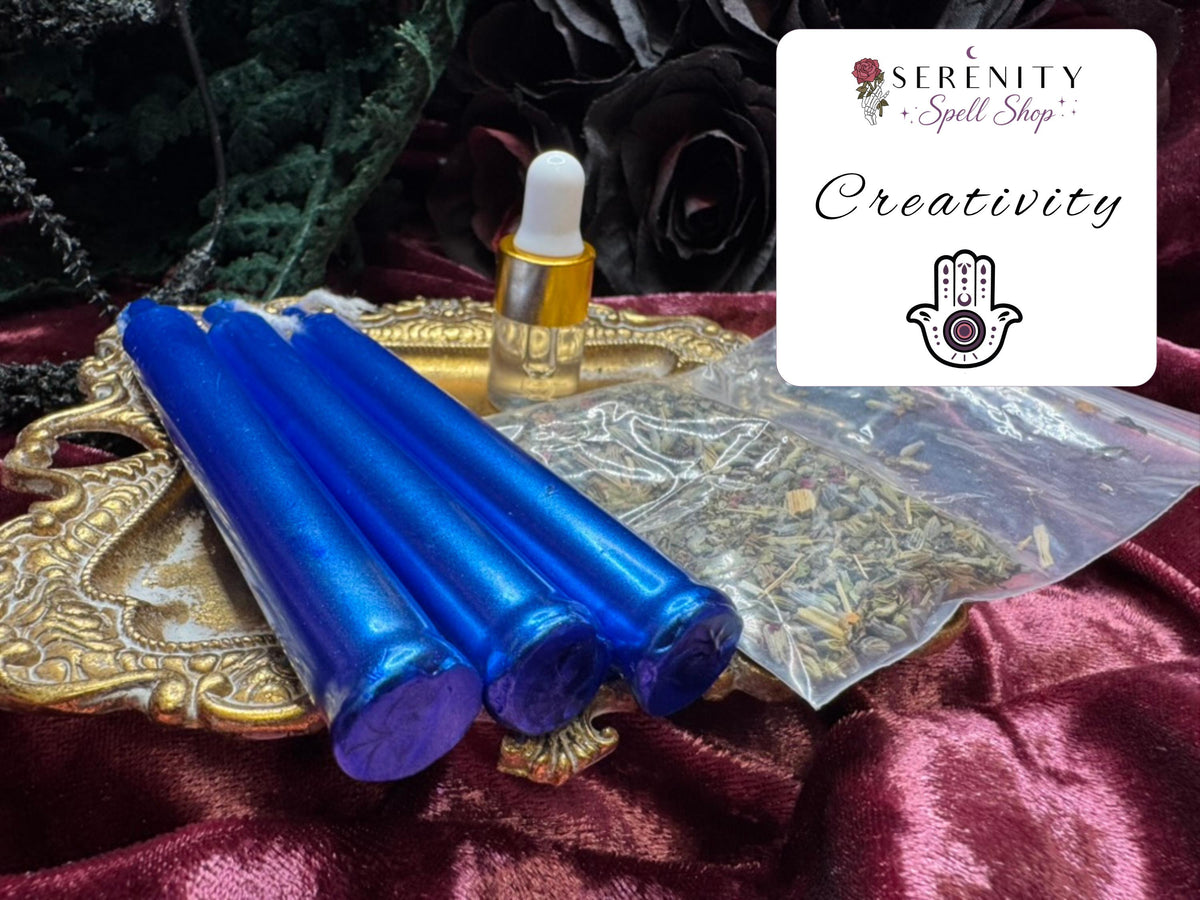 DIY Dressed Candle Spell Kit | Make Your Own Ritual Candles | Chime Candles, Herbs & Oil | Witchcraft Kit | Candle Magic