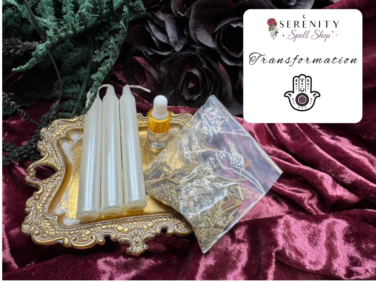 DIY Dressed Candle Spell Kit | Make Your Own Ritual Candles | Chime Candles, Herbs & Oil | Witchcraft Kit | Candle Magic