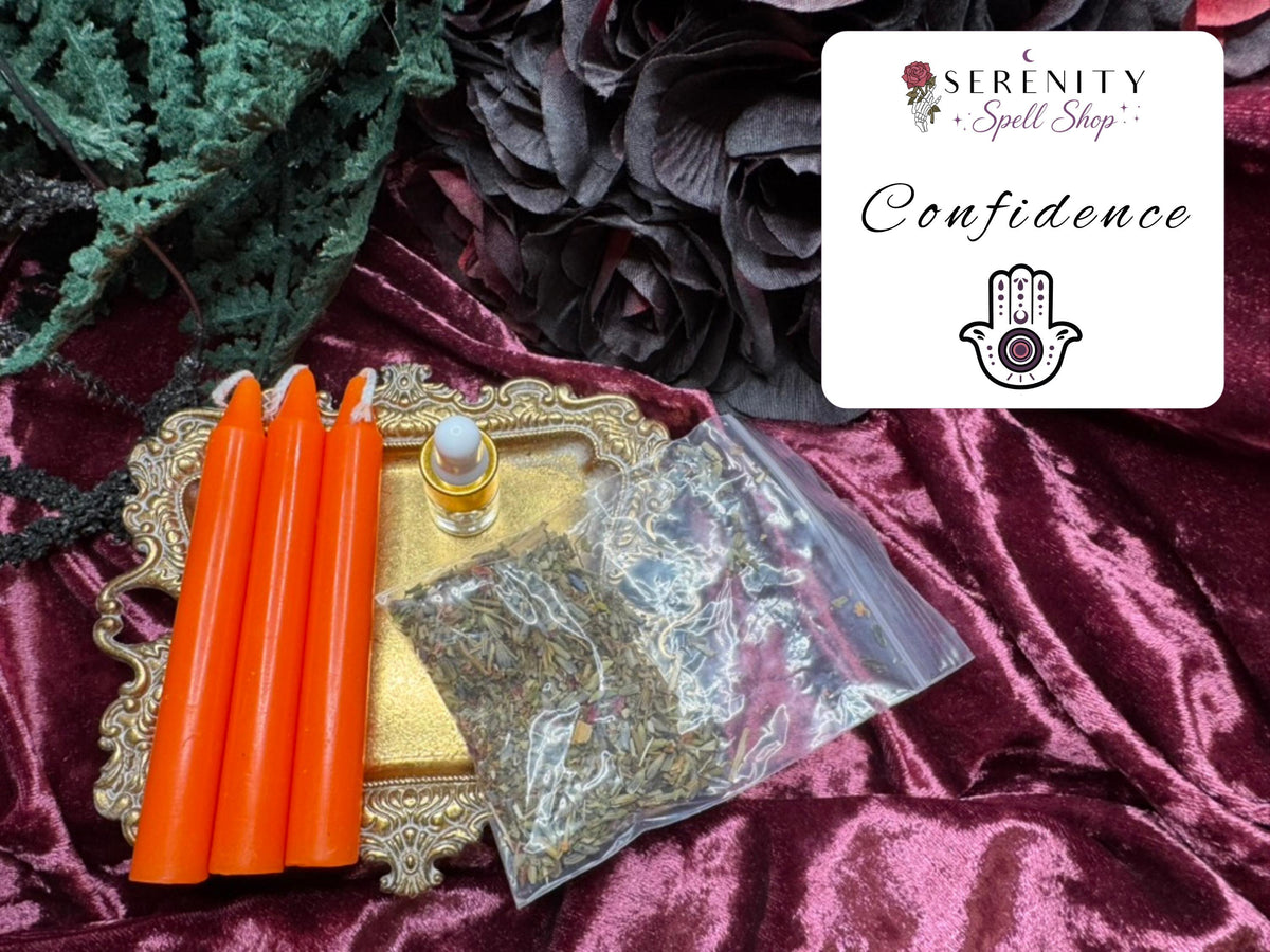 DIY Dressed Candle Spell Kit | Make Your Own Ritual Candles | Chime Candles, Herbs & Oil | Witchcraft Kit | Candle Magic